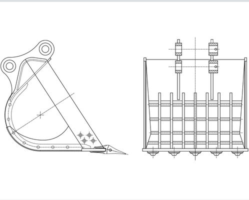 320 ZX200 DX200 SY205C için OEM 1Cbm Ekskavatör İskelet Kaya Kepçesi