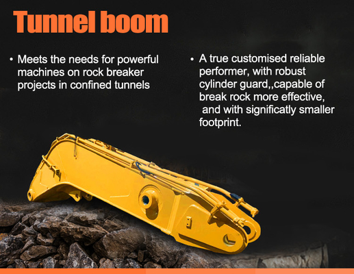 Yüksek dayanıklılıklı kazıcı tünel yumru kısa yumru kazıcı kedi için kazıcı için uzun uzanma kolu hitachi komatsu zoomlion