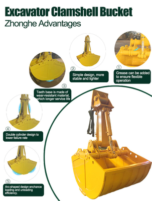 Sıcak Sarı/Gri/Etc Komatsu Dayanıklı kavisli kova mini kazıcı kovası kazıcı için kazıcı geçirgen kovası kazık kovası