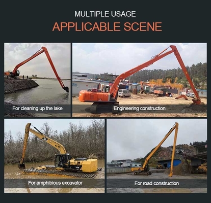 Özel Uzun Uzaylı Kazıcı Uzaylı, OEM ODM 8-30 Metre CAT Hitachi 6-120 tonluk Kazıcı Uzun Kollar için Genişletilmiş Boom Kol