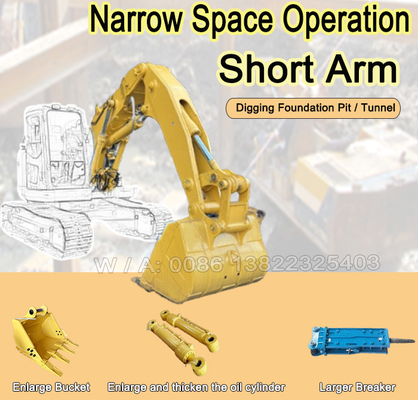 Cat Hitachi Komatsu Kobelco Kazıcı Tünel Boom