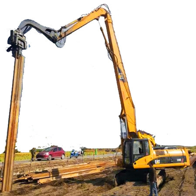Factory Wholesale Vibro Hammer 18M Sheet Pile Coastal Pile Driving Boom For Excavator