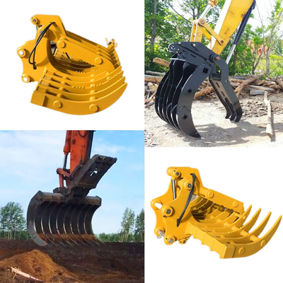 Ekskavatör İçin Dayanıklı Ormancılık Tırmığı, Hitachi Zx200 Zx300 için Q355B Ekskavatör Tırmık Kovası
