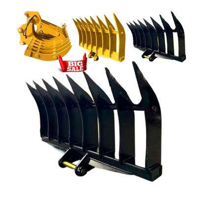 Q355B Kazıyıcı Ekskavatör Tırmık Kovası, Ekskavatör PC360 ZX300 CAT330 için NM400 Fırça Tırmığı