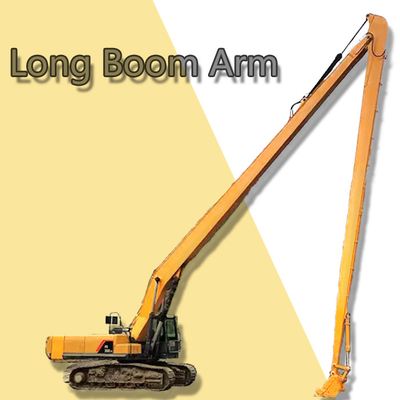 Q355B Kazı makinesi Uzun Uzaylı Booms Kol Uzun Boom Sarı Kırmızı Yeşil 7m Uzunluk