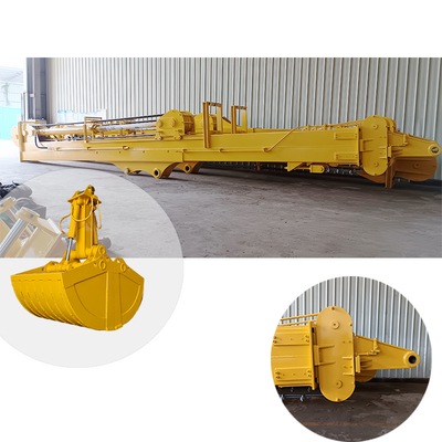 Clamshell Teleskopik Kol Uzun Uzaylı Boom 20m 25m 30m Cat için Hitachi Komatsu