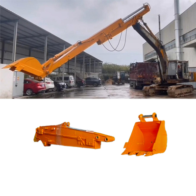 Uzun Kollu Kazı Makinesi Bağlantısı 12 Metre Kaydırma Kollu Kaydırma Boom Hitachi Doosan Kazı Makinesi için